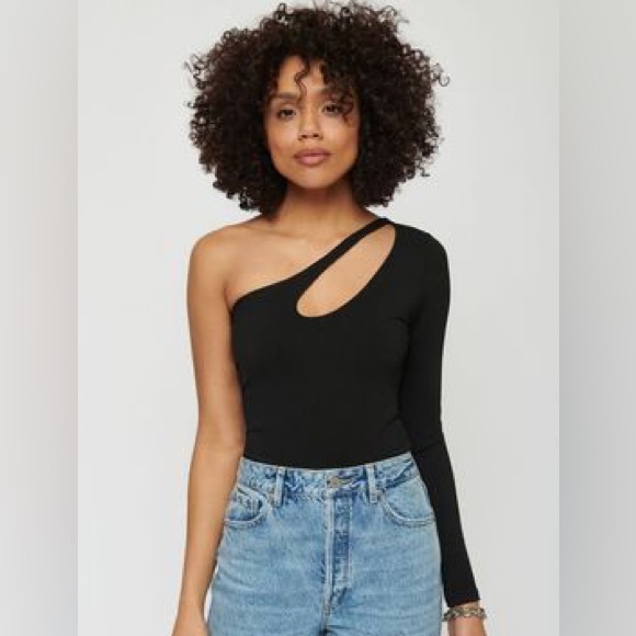 Small Black Dynamite One-shoulder Bodysuit - Picture 1 of 3